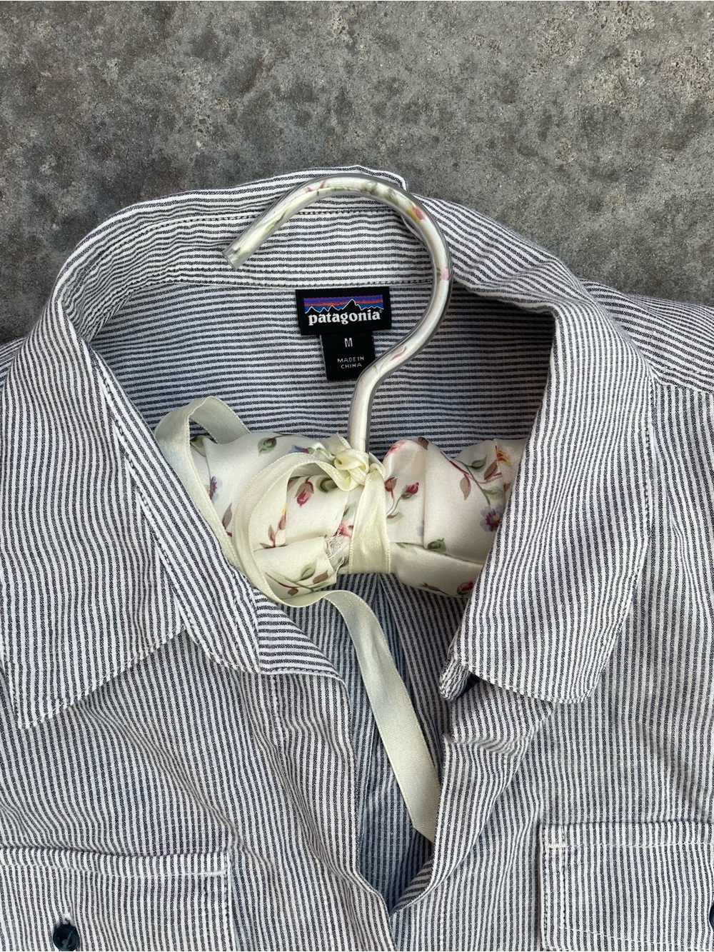 Patagonia Light Blue Striped Casual Button-Down Shirt - Picture 4 of 8